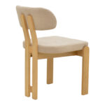 Chair Genoa sonoma rubberwood and beige fabric 50x43x82cm - Слика 2