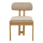 Chair Genoa sonoma rubberwood and beige fabric 50x43x82cm - Слика 4