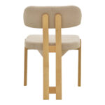 Chair Genoa sonoma rubberwood and beige fabric 50x43x82cm - Слика 5