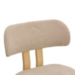 Chair Genoa sonoma rubberwood and beige fabric 50x43x82cm - Слика 6