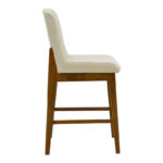 Bar stool Dalby walnut rubberwood and ecru fabric 50x45x102.5cm - Слика 3