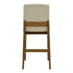 Bar stool Dalby walnut rubberwood and ecru fabric 50x45x102.5cm - Слика 5