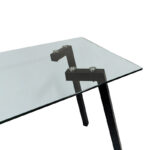 Titta table glass top with black metal leg 120x70x75cm - Слика 4