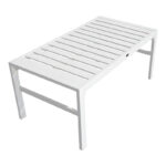 Gardenly living room set 4 pcs aluminum in a white shade with beige cushions - Слика 5