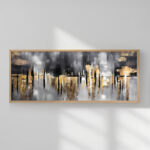 Wall art in frame Goldery with digital print 120x2x50cm