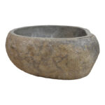 Lavello countertop washbasin grey stone D30x25cm