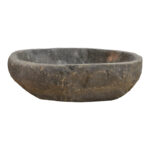 Lavello countertop washbasin grey stone D40x25cm