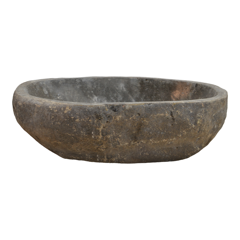 422-000019 Lavello countertop washbasin grey stone D40x25cm - Слика 1