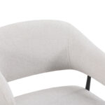 Armchair Filonda ivory fabric with black metal leg 47x58x79cm - Слика 2