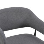 Armchair Filonda anthracite fabric with black metal leg 47x58x79cm - Слика 2