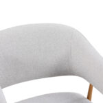 Armchair Filonda grey fabric with metal natural color leg 47x58x79cm - Image 4