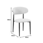 Chair Folegio anthracite fabric with black metal leg 49x55x80cm - Слика 3