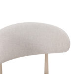 Chair Folegio beige fabric with metal cream color leg 49x55x80cm - Image 2