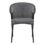 Armchair Ezande anthracite fabric with black metal leg 48x55x81.5cm - Слика 3