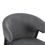 Armchair Ezande anthracite fabric with black metal leg 48x55x81.5cm - Слика 4