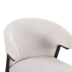 Armchair Ezande beige fabric with black metal leg 48x55x81.5cm - Слика 2