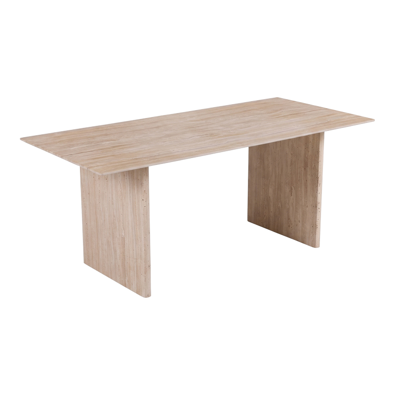 428-000020 Table Releno sintered stone in travertine look 180x90x75cm - Image 1
