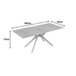 Table Olven sintered stone in travertine look 180x90x75cm - Слика 3