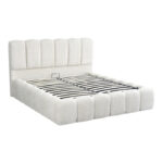 Double bed Narnia with storage space cream boucle 160x200cm - Слика 3