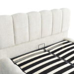 Double bed Narnia with storage space cream boucle 160x200cm - Слика 5