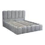 Double bed Narnia with storage space grey fabric 160x200cm - Слика 3