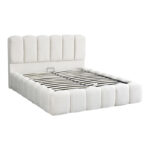 Double bed Narnia with storage space ecru fabric 160x200cm - Слика 3