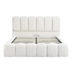 Double bed Narnia with storage space ecru fabric 160x200cm - Слика 4
