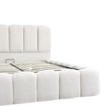 Double bed Narnia with storage space ecru fabric 160x200cm - Слика 6