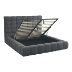 Double bed Pernant with storage space anthracite boucle fabric 160x200cm - Слика 2