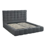 Double bed Pernant with storage space anthracite boucle fabric 160x200cm - Слика 3