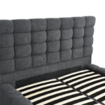 Double bed Pernant with storage space anthracite boucle fabric 160x200cm - Слика 5