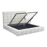 Double bed Pernant with storage space ecru boucle fabric 160x200cm - Слика 2