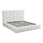 Double bed Pernant with storage space ecru boucle fabric 160x200cm - Слика 3