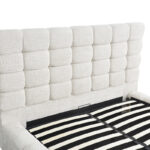 Double bed Pernant with storage space ecru boucle fabric 160x200cm - Слика 5