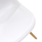 Julita chair white PP with wooden legs in natural finish 46x52x81cm - Слика 6