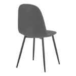 Chair Bella grey fabric with black metal leg 44x55x85cm - Слика 2