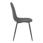 Chair Bella grey fabric with black metal leg 44x55x85cm - Слика 3