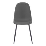 Chair Bella grey fabric with black metal leg 44x55x85cm - Слика 4