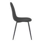 Chair Bella anthracite fabric with black metal leg 44x55x85cm - Image 3
