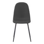 Chair Bella anthracite fabric with black metal leg 44x55x85cm - Image 4