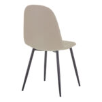 Chair Bella ecru fabric with black metal leg 44x55x85cm - Слика 2