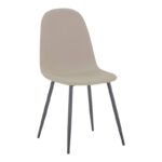 Chair Bella ecru fabric with black metal leg 44x55x85cm