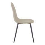 Chair Bella ecru fabric with black metal leg 44x55x85cm - Слика 3