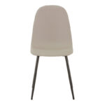 Chair Bella ecru fabric with black metal leg 44x55x85cm - Слика 4