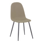 Chair Bella olive green fabric with black metal leg 44x55x85cm