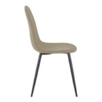 Chair Bella olive green fabric with black metal leg 44x55x85cm - Слика 3