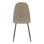 Chair Bella olive green fabric with black metal leg 44x55x85cm - Слика 4