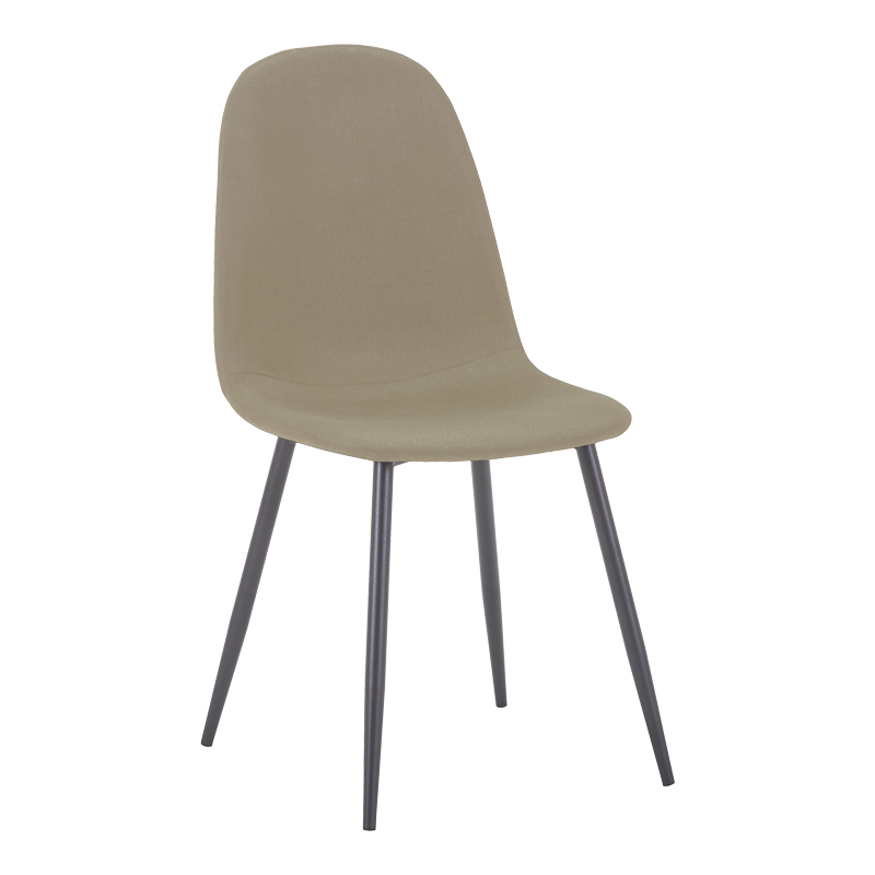 499-000015 Chair Bella olive green fabric with black metal leg 44x55x85cm - Слика 1