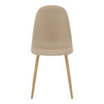 Chair Bella beige fabric with natural color metal leg 44x55x85cm - Image 4