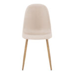 Chair Bella cream fabric with natural color metal leg 44x55x85cm - Image 4
